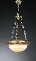 Люстра подвесная  L 6318/3 Reccagni Angelo жёлтая на 3 лампы, основание золотое в стиле классический 